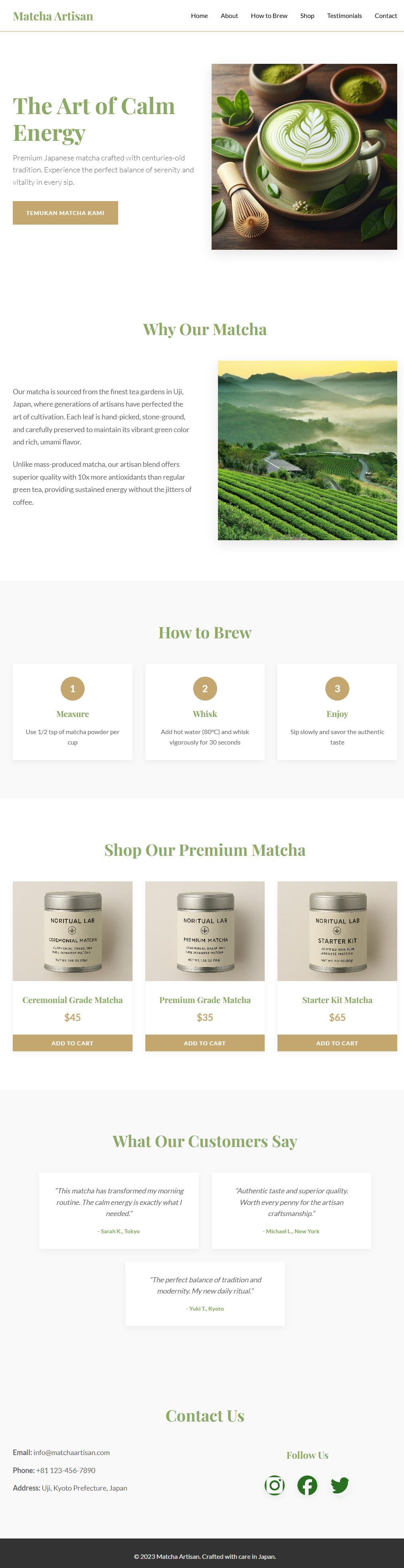 Matcha Landing